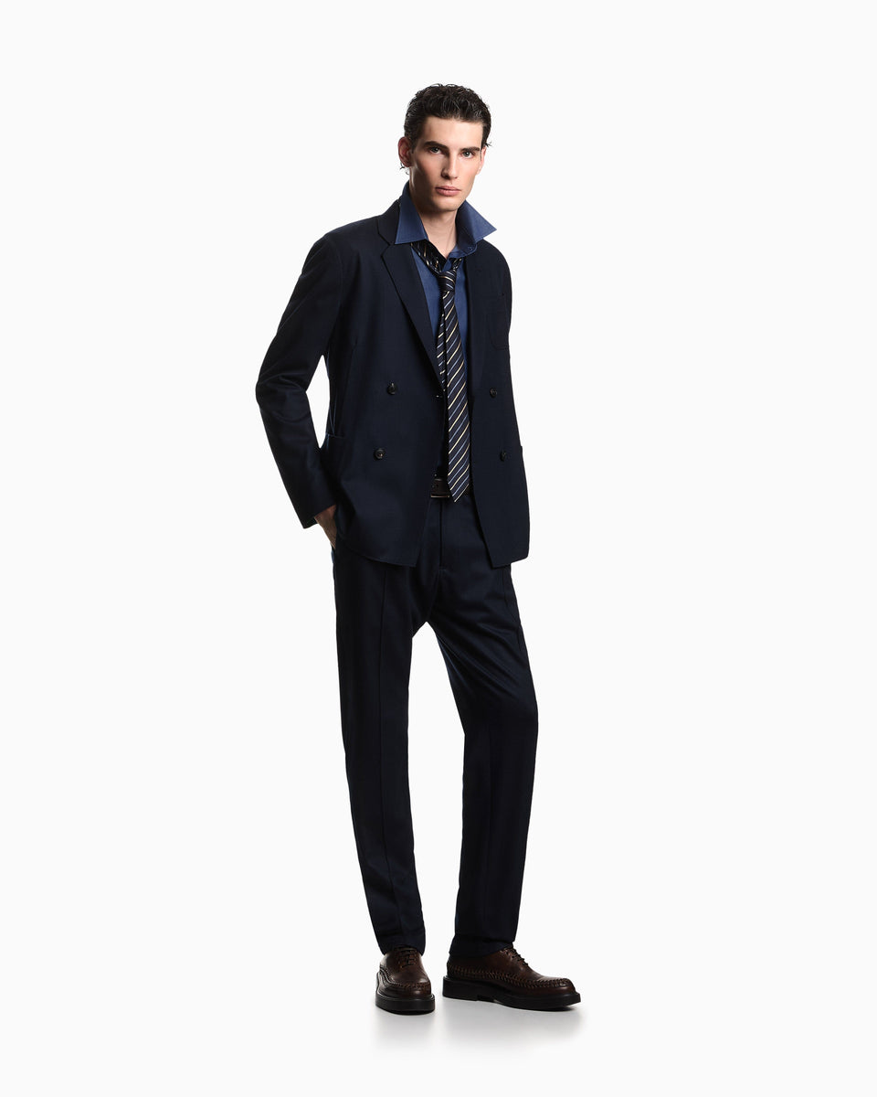 Emporio Armani Denim-effect fabric shirt
