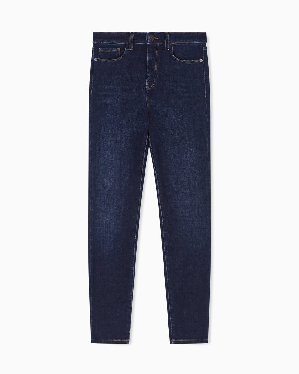 Emporio Armani J20 worn-look, stretch-denim skinny jeans