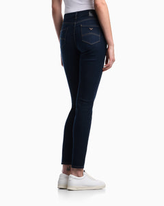 Emporio Armani J20 worn-look, stretch-denim skinny jeans