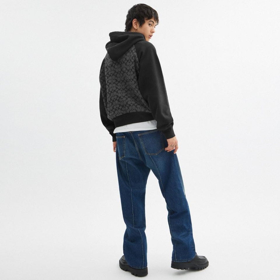 Coach Signature Hoodie Charcoal Signature