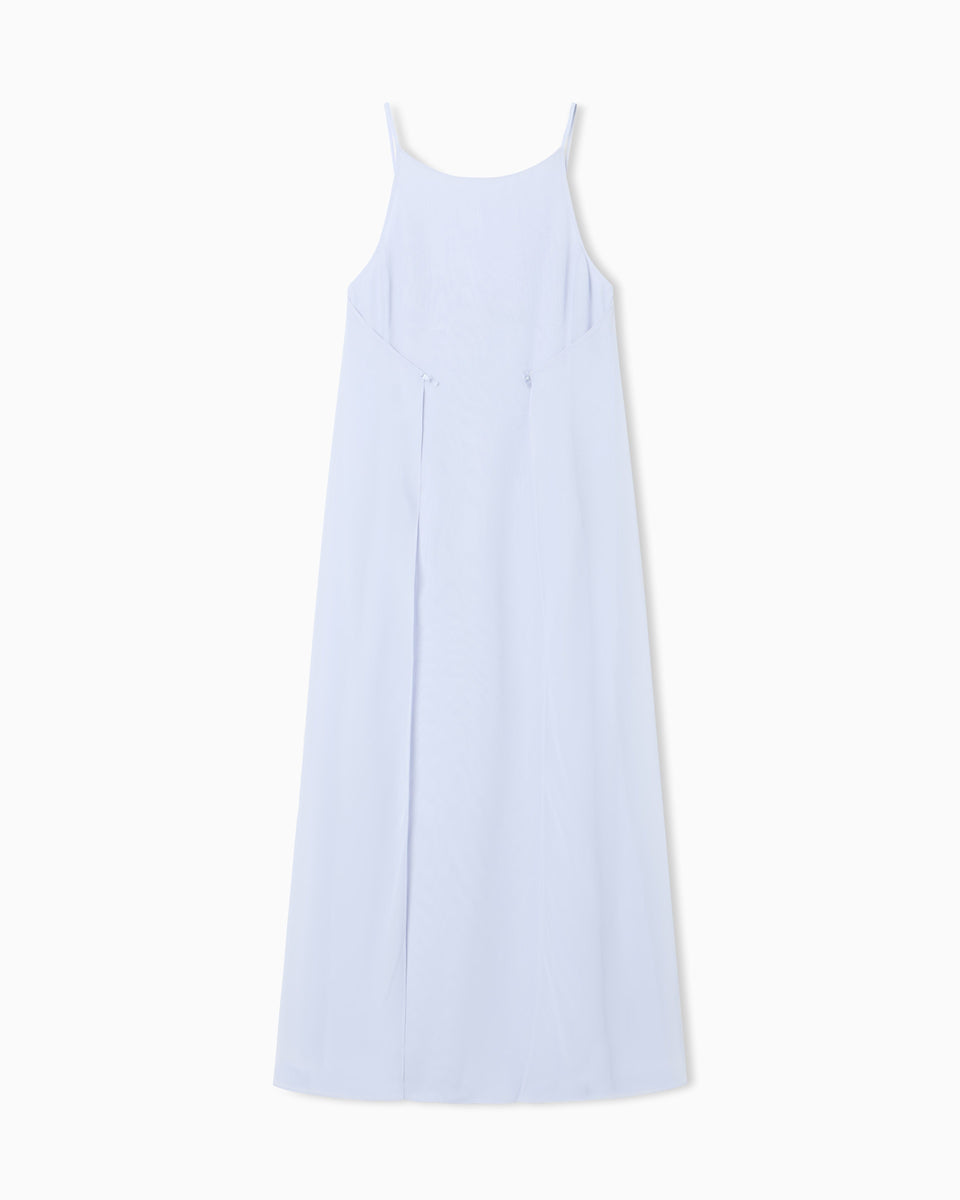 Emporio Armani Long, technical georgette dress
