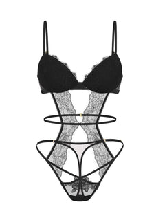 Rose Lace Lightly Lined Strappy Teddy
