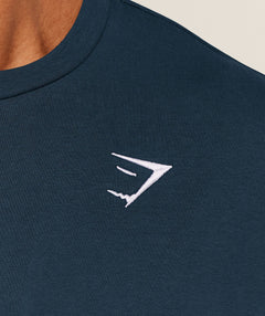 Gymshark Crest Oversized T-Shirt - GS Navy