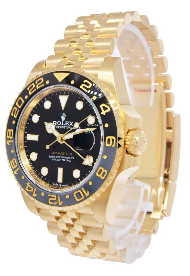Rolex | GMT-Master II | 126718 | Yellow gold | 40 mm | Yellow gold | Black | Automatic