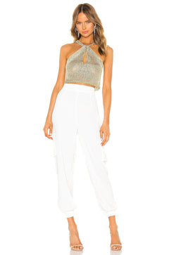 superdown Marianna Halter Top in Gold