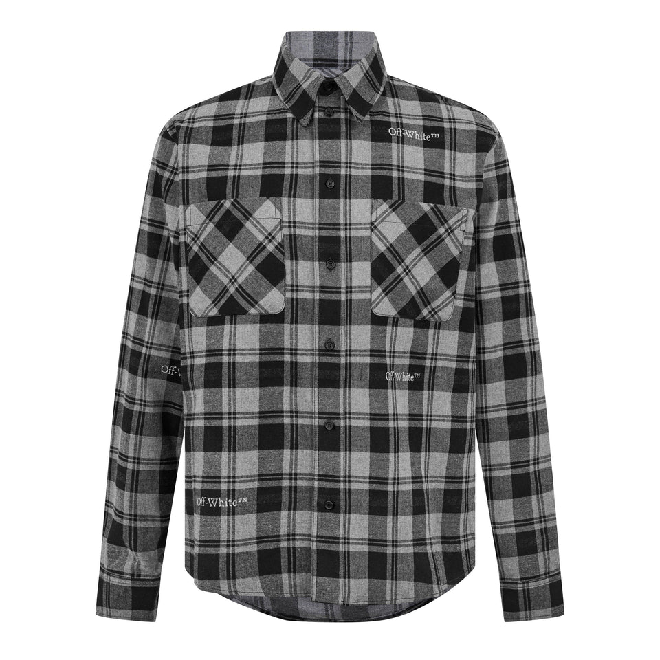 Check Plaid Cotton Long Sleeve Shirt