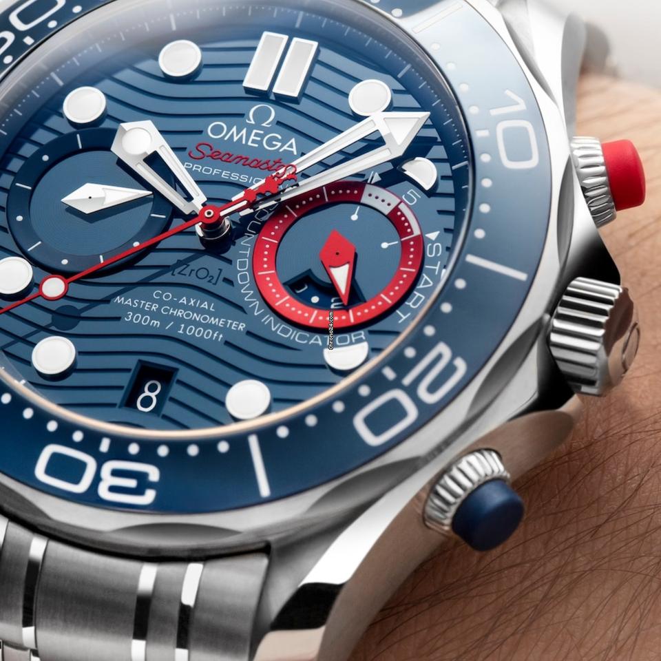 Omega Seamaster Diver 300 MAmerica's Cup 210.30.44.51.03.002 New Full Set