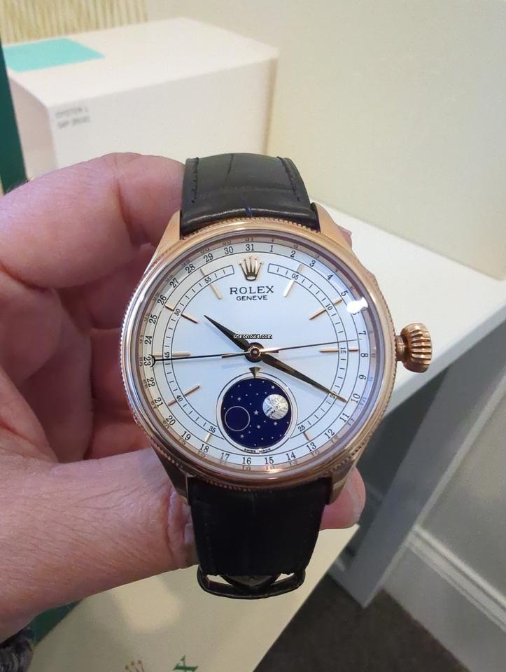 Rolex | Cellini | 50535 | Red gold | 39 mm | Leather | White | Automatic