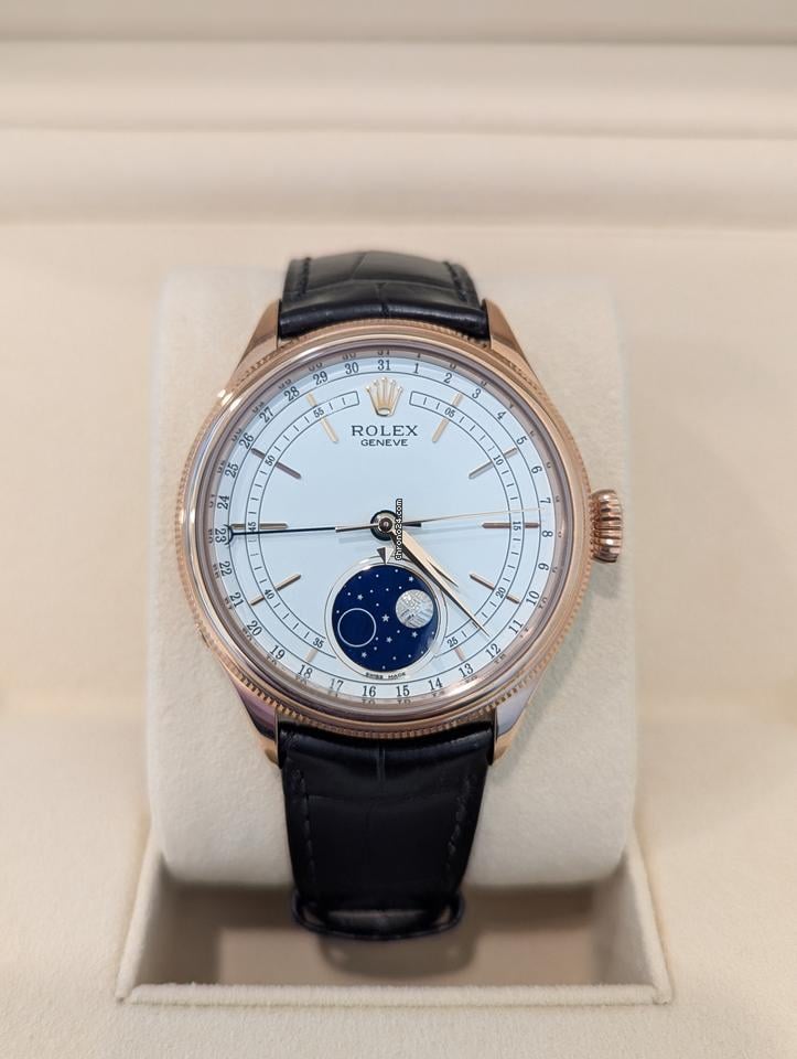 Rolex | Cellini | 50535 | Red gold | 39 mm | Leather | White | Automatic