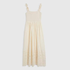 Cream Broderie Cami Maxi Dress