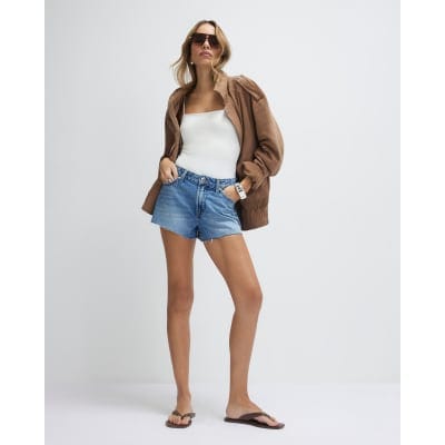 Blue Hotpant Denim Shorts