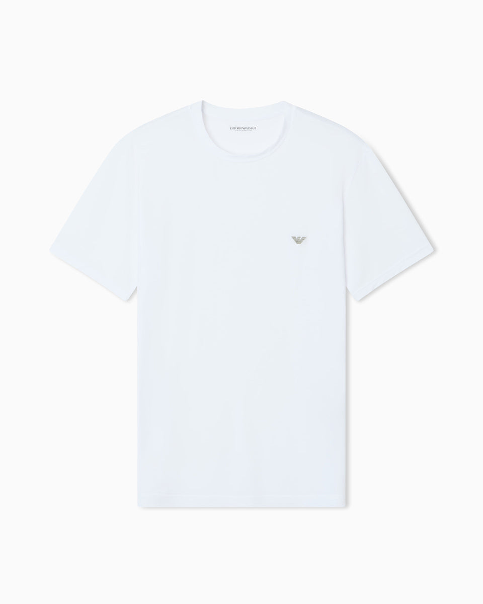 Emporio Armani Fitted loungewear T-shirt in soft modal