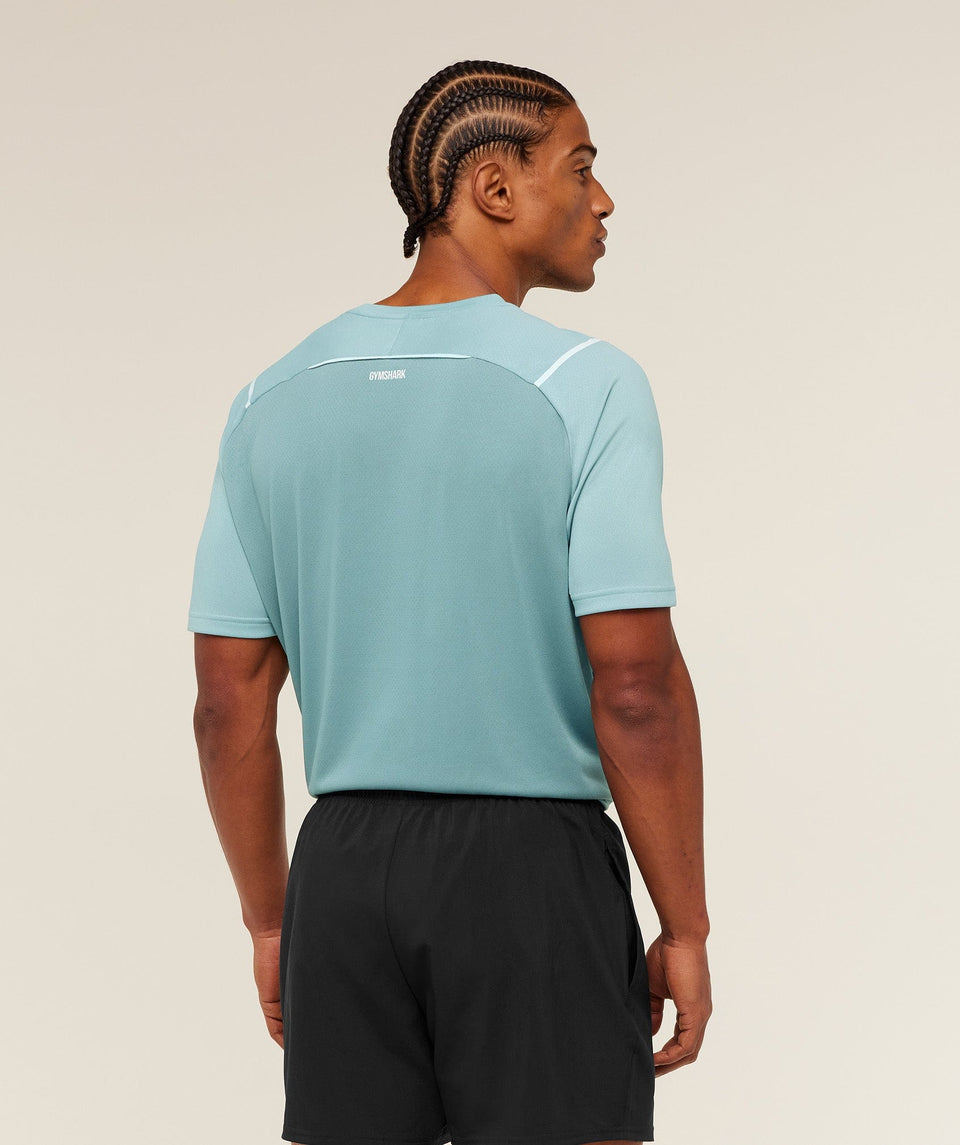 Gymshark Arrival Contrast T-Shirt -  Flow Blue /  Storm Blue