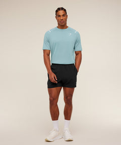 Gymshark Arrival Contrast T-Shirt -  Flow Blue /  Storm Blue