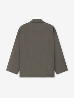 Essentials Cotton Wool Oxford Shirt Jacket Willow