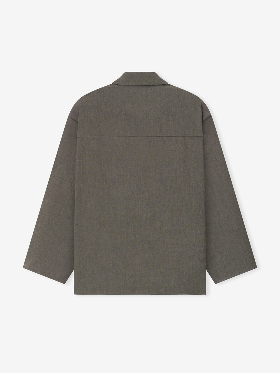 Essentials Cotton Wool Oxford Shirt Jacket Willow