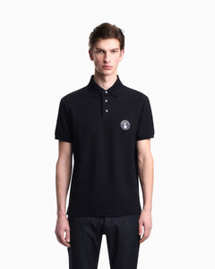 Emporio Armani Piqué polo shirt with French bulldog patch
