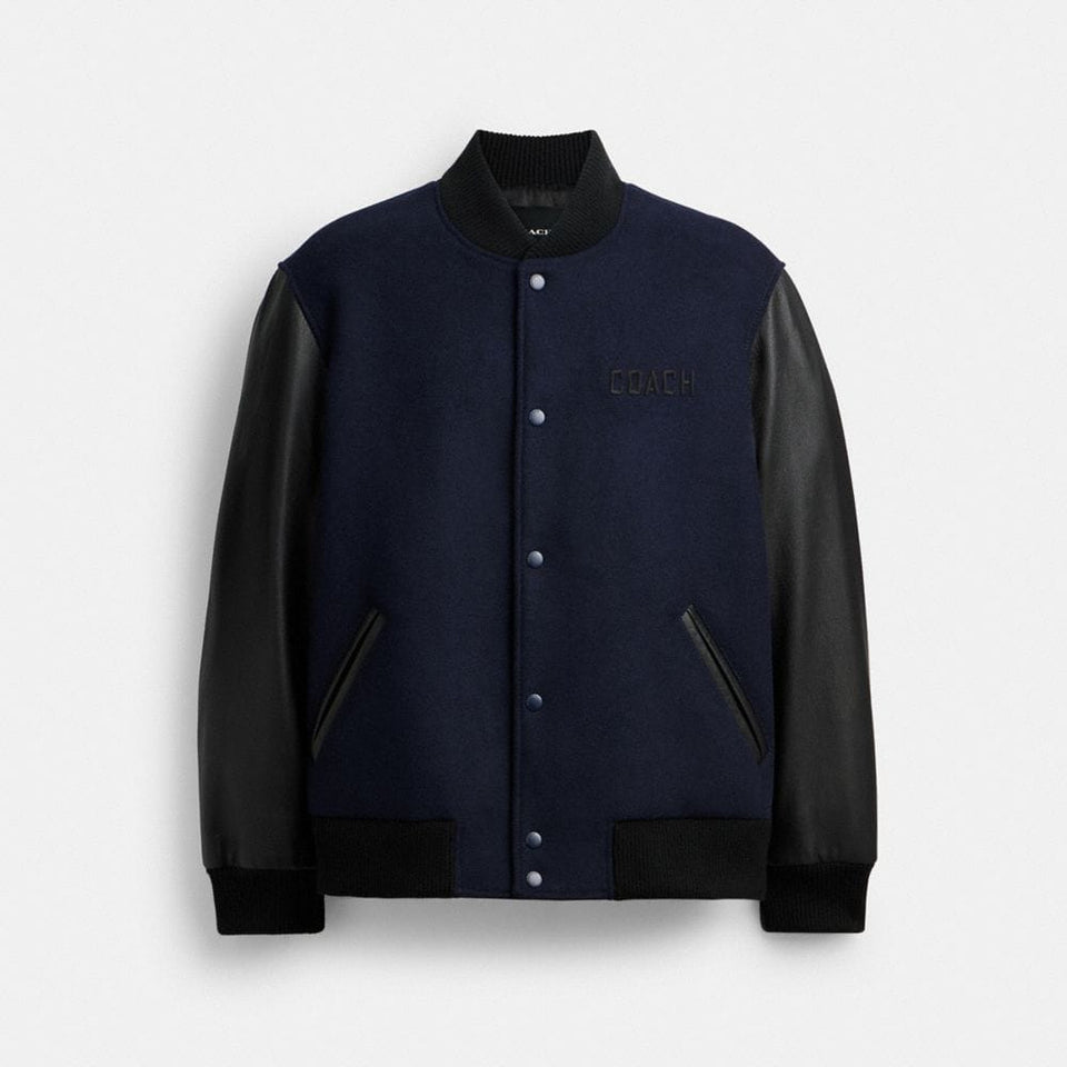 Coach Varsity Jacket Navy Blue