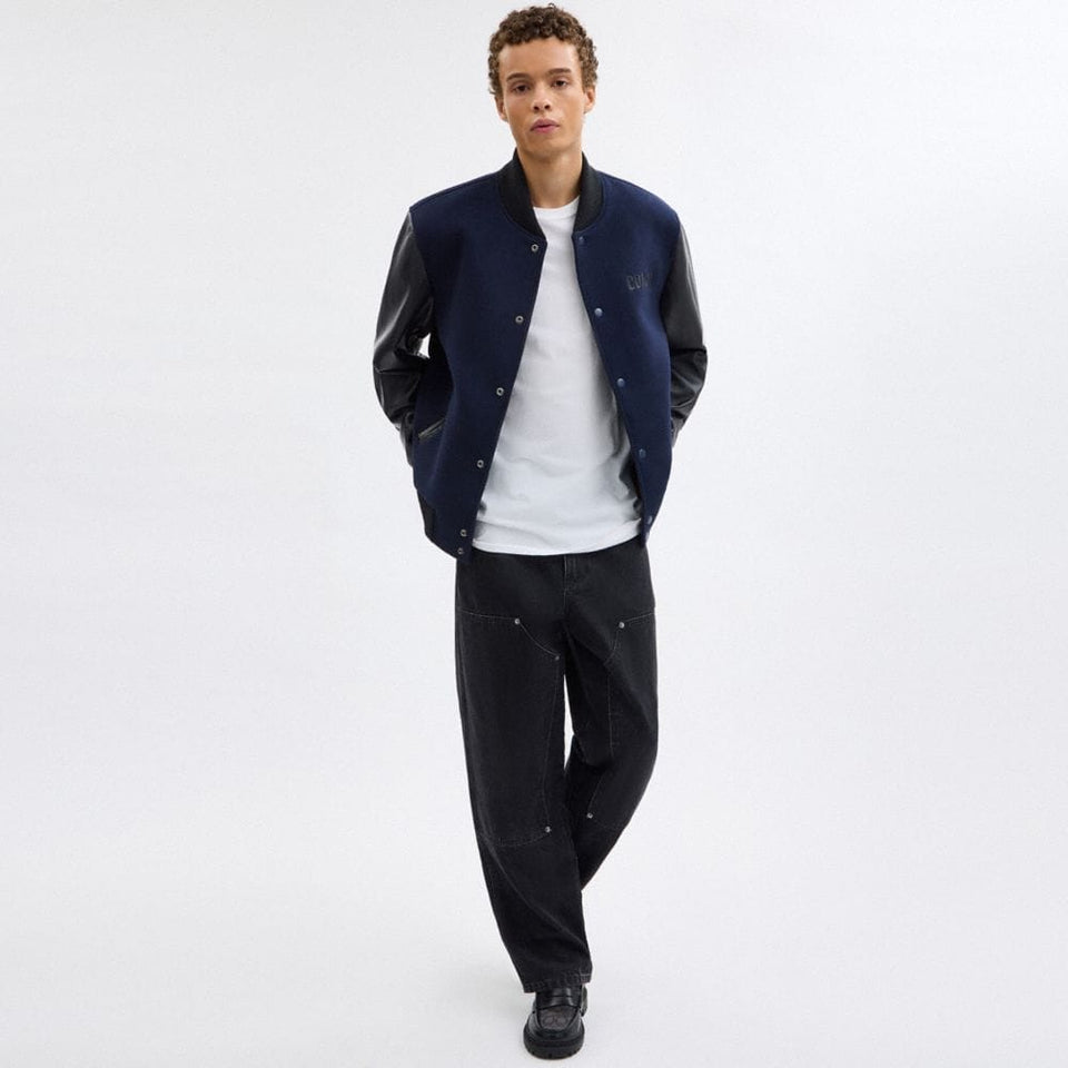 Coach Varsity Jacket Navy Blue