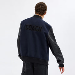 Coach Varsity Jacket Navy Blue