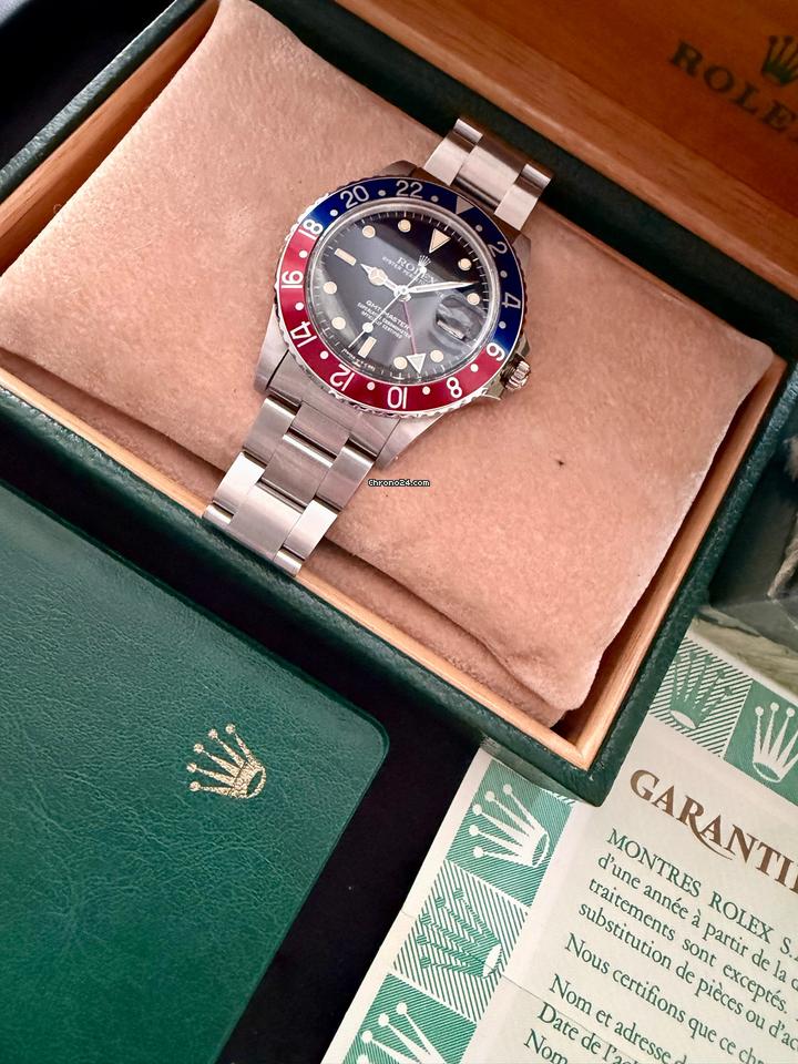 Rolex | GMT-Master | 16750 | Steel | 40 mm | Steel | Black | Automatic