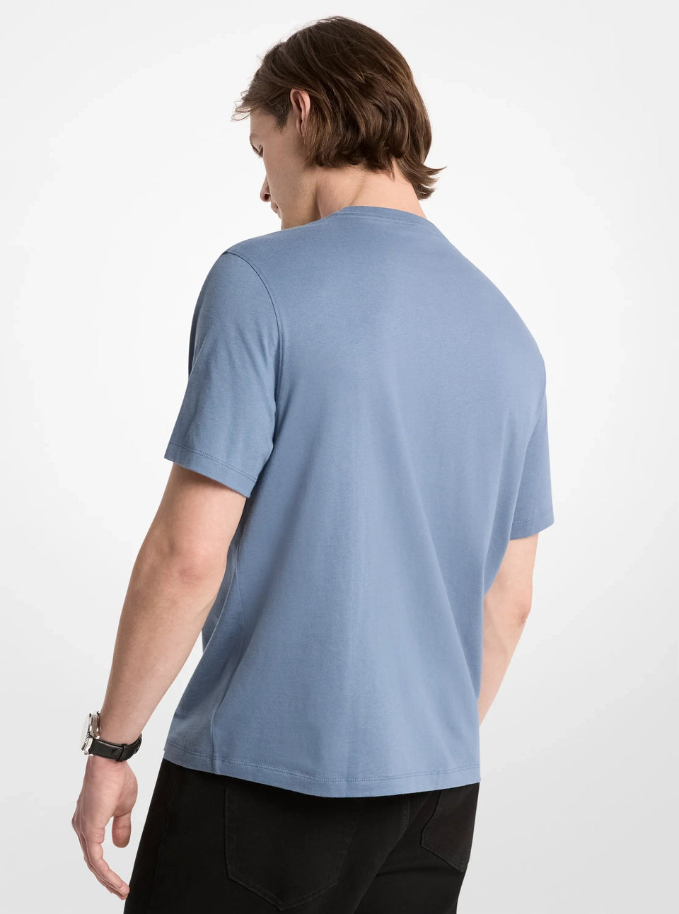 Michael Kors Graphic Logo Cotton Jersey T-Shirt DENIM