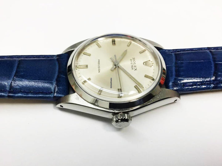 Rolex | Oyster Precision | 6426 | Steel | 34 x 42 mm | Leather | White | Manual winding