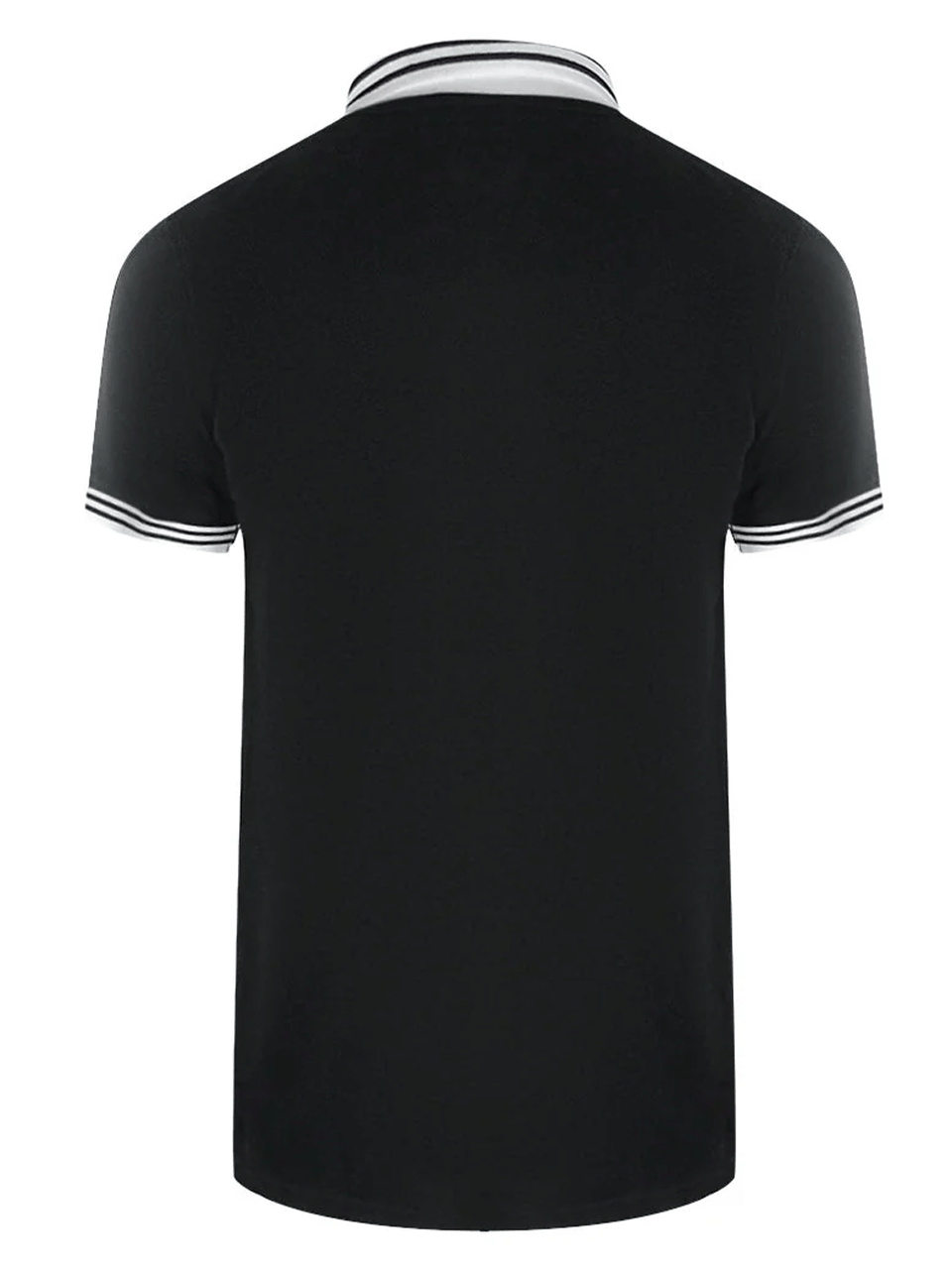 Love Moschino Twin Tipped Collar Black Polo Shirt