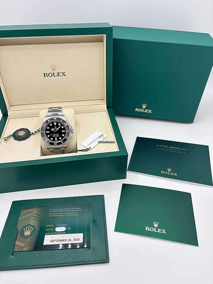 Rolex Submariner (No Date)124060 41 mm Steel Oyster Black Dial Auto Men's Watch 2025 B/P