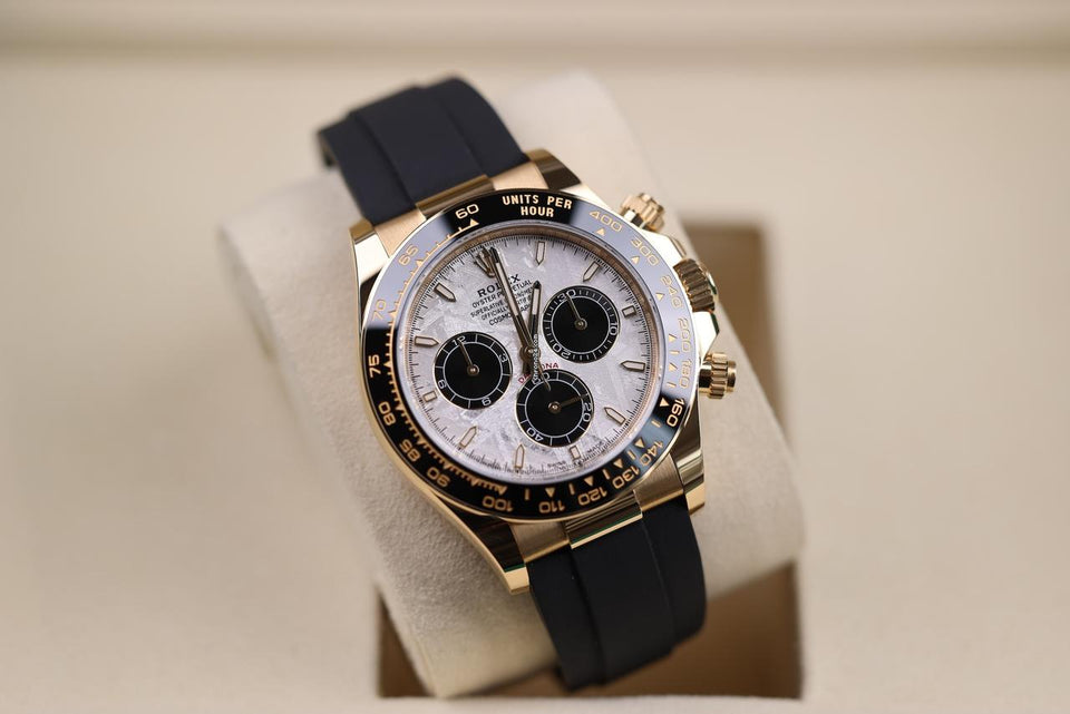 Rolex | Daytona | 126518ln | Yellow gold | 40 mm | Rubber | Turquoise | Automatic