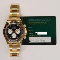 Rolex | Daytona | 126528LN | Yellow gold | 40 mm | Yellow gold | Black | Automatic