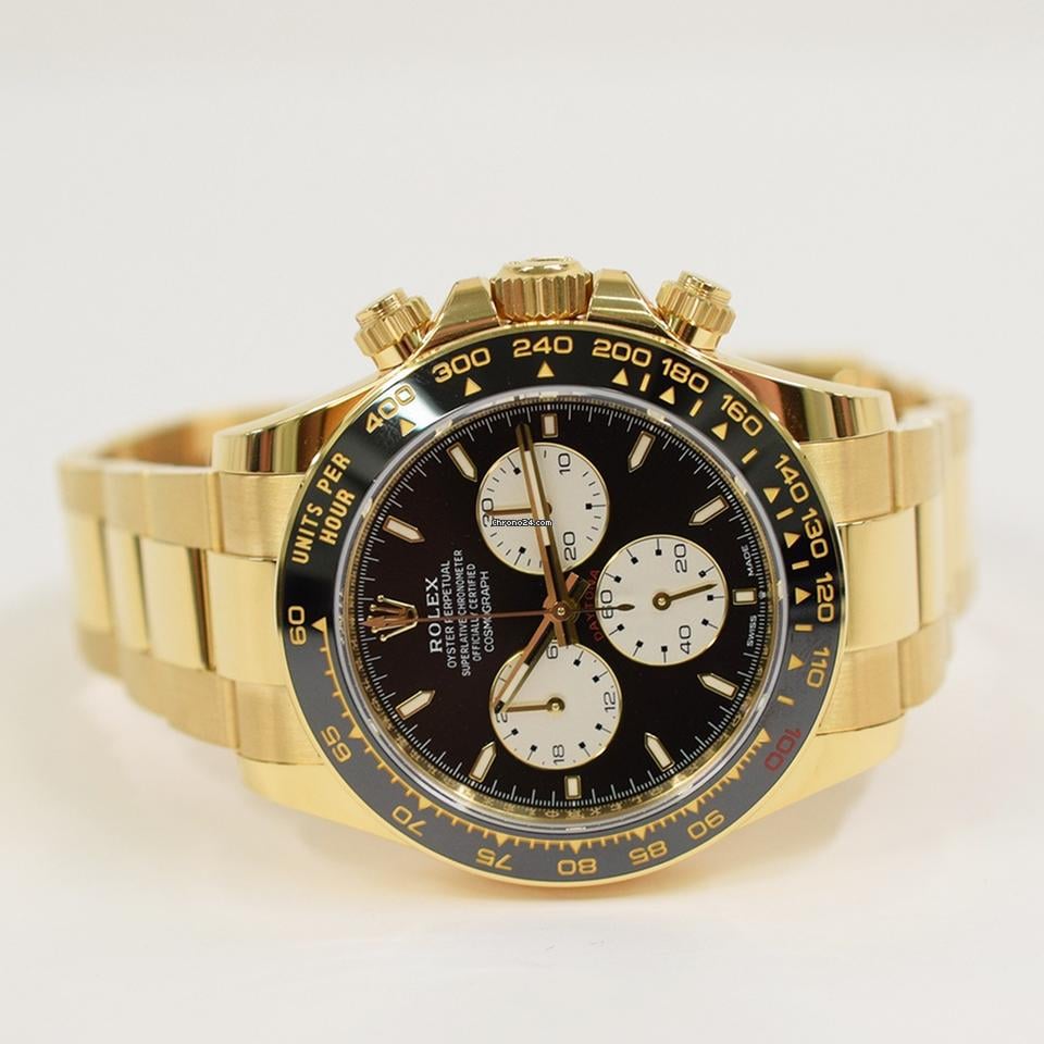 Rolex | Daytona | 126528LN | Yellow gold | 40 mm | Yellow gold | Black | Automatic