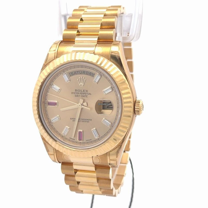 Rolex | Day-Date | 218238 | Yellow gold | 41 mm | Yellow gold | Champagne | Automatic