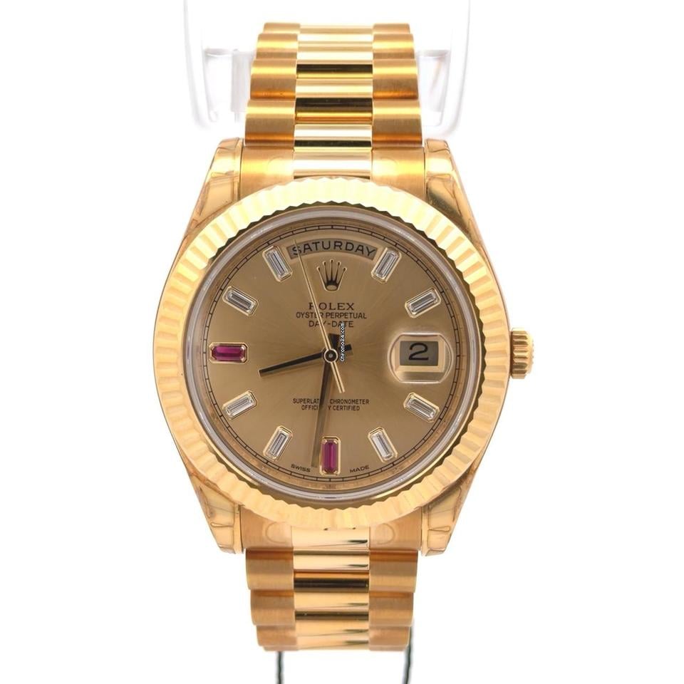 Rolex | Day-Date | 218238 | Yellow gold | 41 mm | Yellow gold | Champagne | Automatic