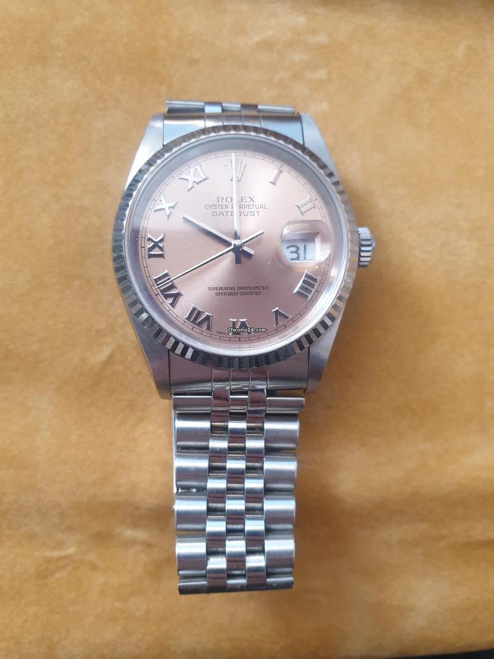 Rolex | Datejust | 16234 | Steel | 36 mm | White gold | Pink | Automatic