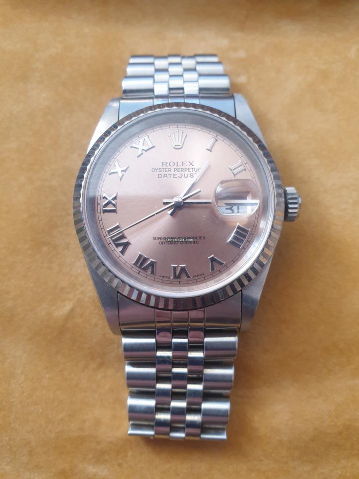 Rolex | Datejust | 16234 | Steel | 36 mm | White gold | Pink | Automatic
