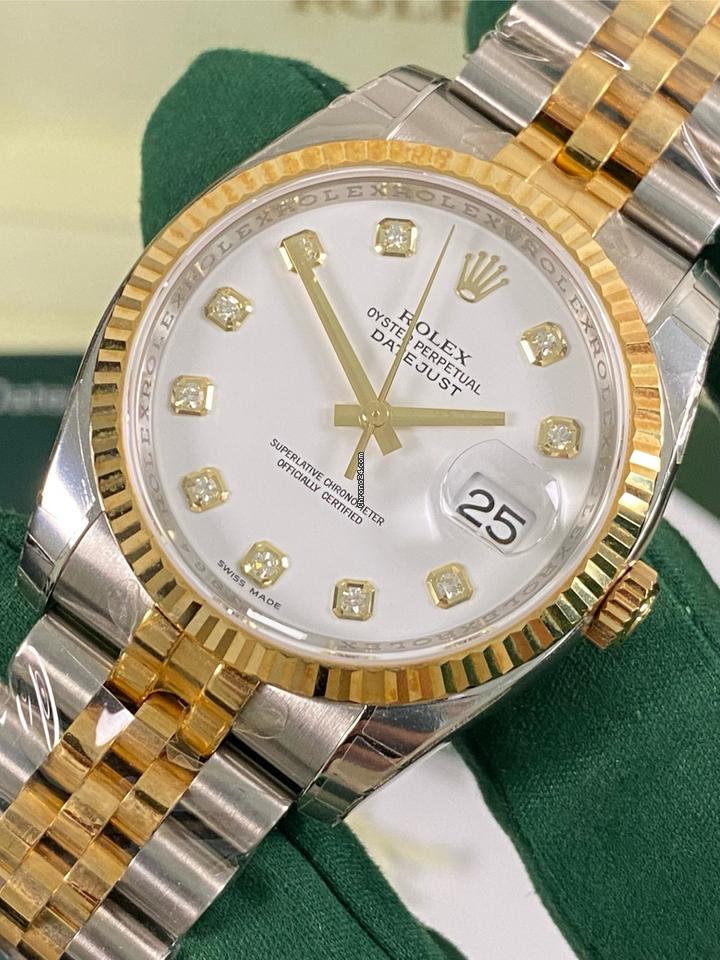 Rolex | Datejust | 116233 | Gold/Steel | 36 mm | Gold/Steel | White | Automatic