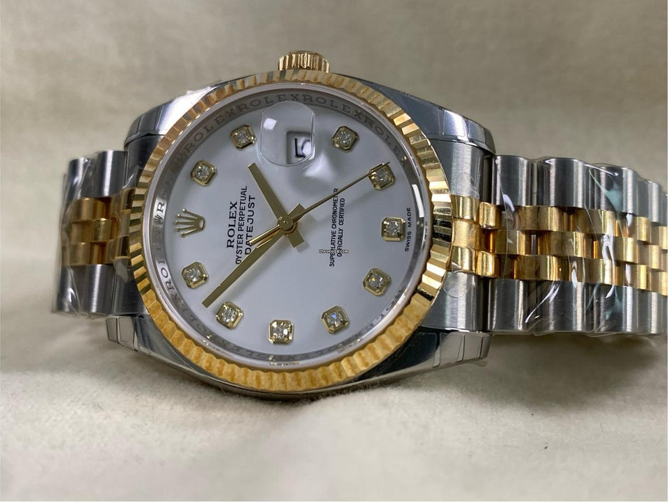 Rolex | Datejust | 116233 | Gold/Steel | 36 mm | Gold/Steel | White | Automatic