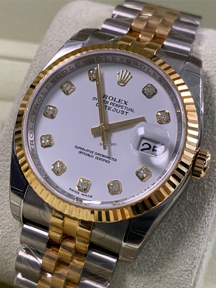 Rolex | Datejust | 116233 | Gold/Steel | 36 mm | Gold/Steel | White | Automatic