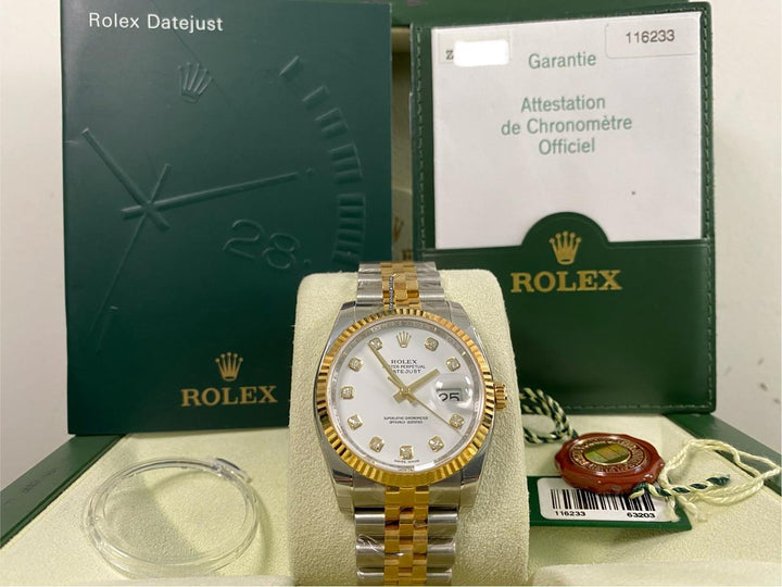 Rolex | Datejust | 116233 | Gold/Steel | 36 mm | Gold/Steel | White | Automatic