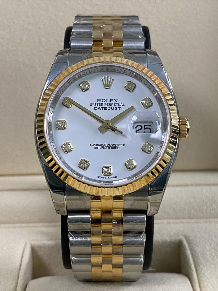 Rolex | Datejust | 116233 | Gold/Steel | 36 mm | Gold/Steel | White | Automatic