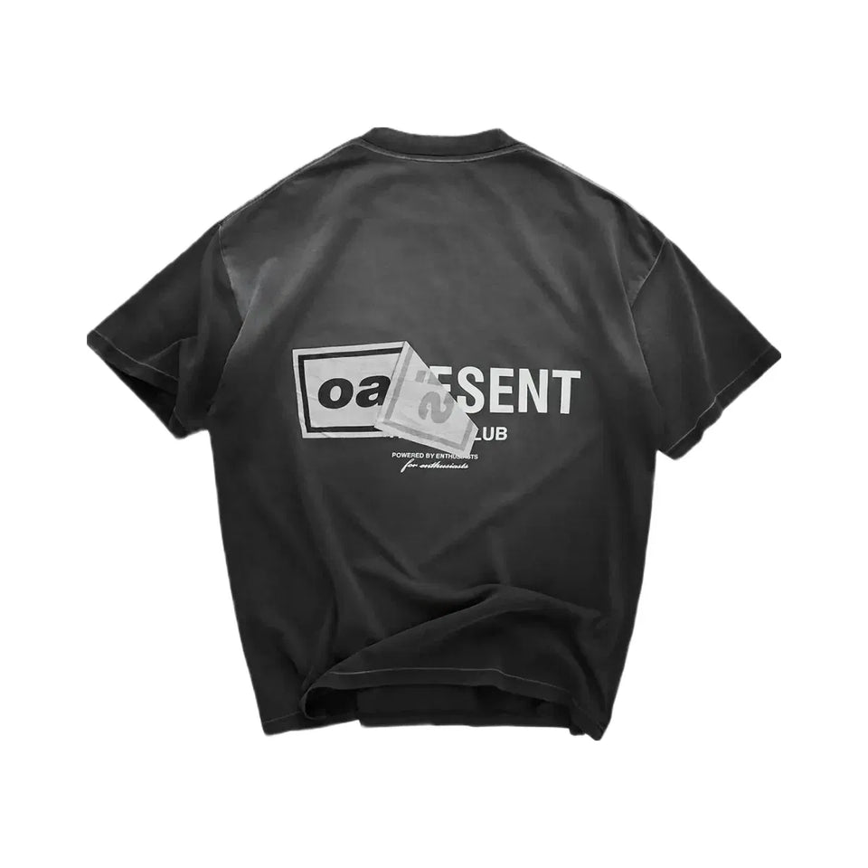 Represent X Oasis Owners Club T Shirt Stained Black