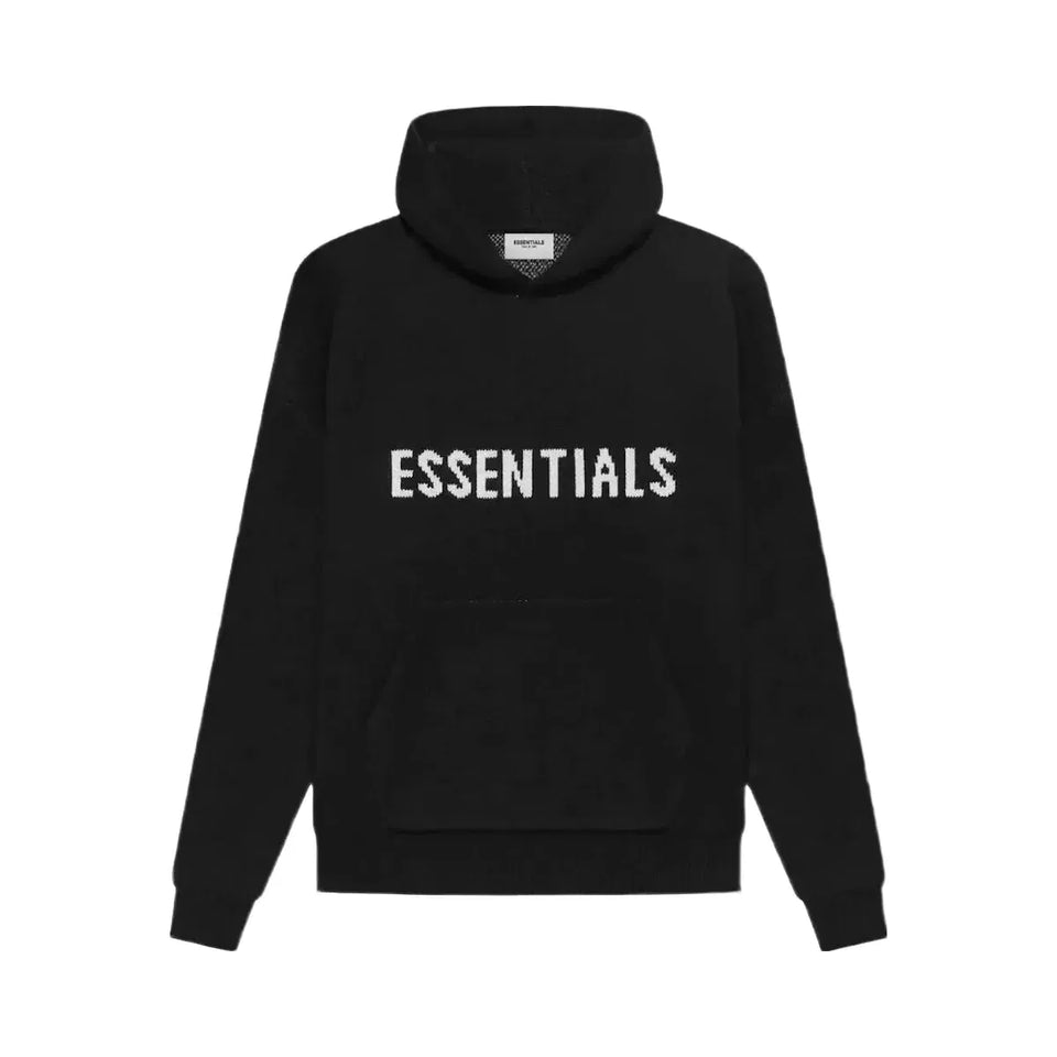 Essentials Fear Of God Essentials Knit Pullover Hoodie Ss21black