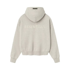 Essentials Fear Of God Essentials Ss25 Classic Fleece Hoodie Heather Stone