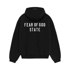 Essentials Fear Of God Essentials Heavy Fleece Fullzip Hoodieblack