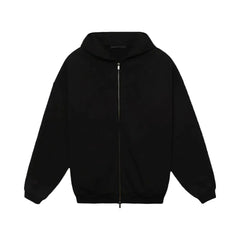 Essentials Fear Of God Essentials Heavy Fleece Fullzip Hoodieblack