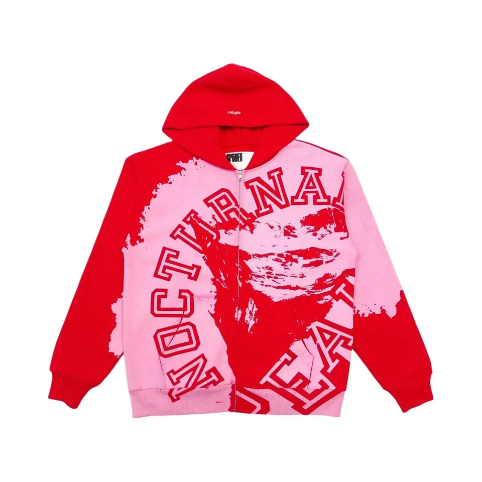 SP5DER Nocturnal Zip Hoodie Red