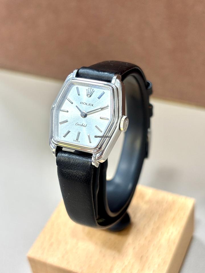 Rolex | Orchid | 2683 | Steel | 22 mm | Leather | Silver | Manual winding