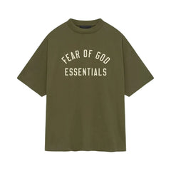 Essentials Fear Of God Essentials Jersey Crewneck T-Shirt Military