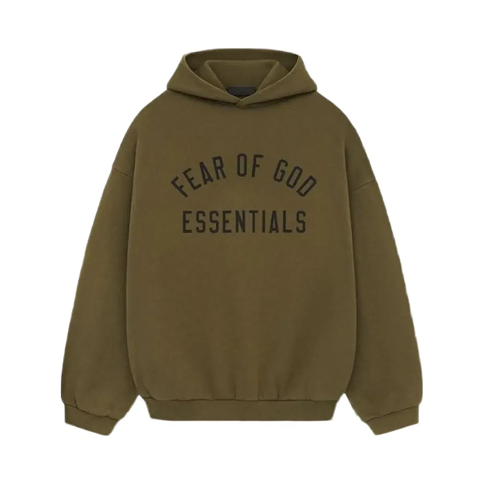 Essentials Fear Of God Essentials Fleece Hoodie Olive